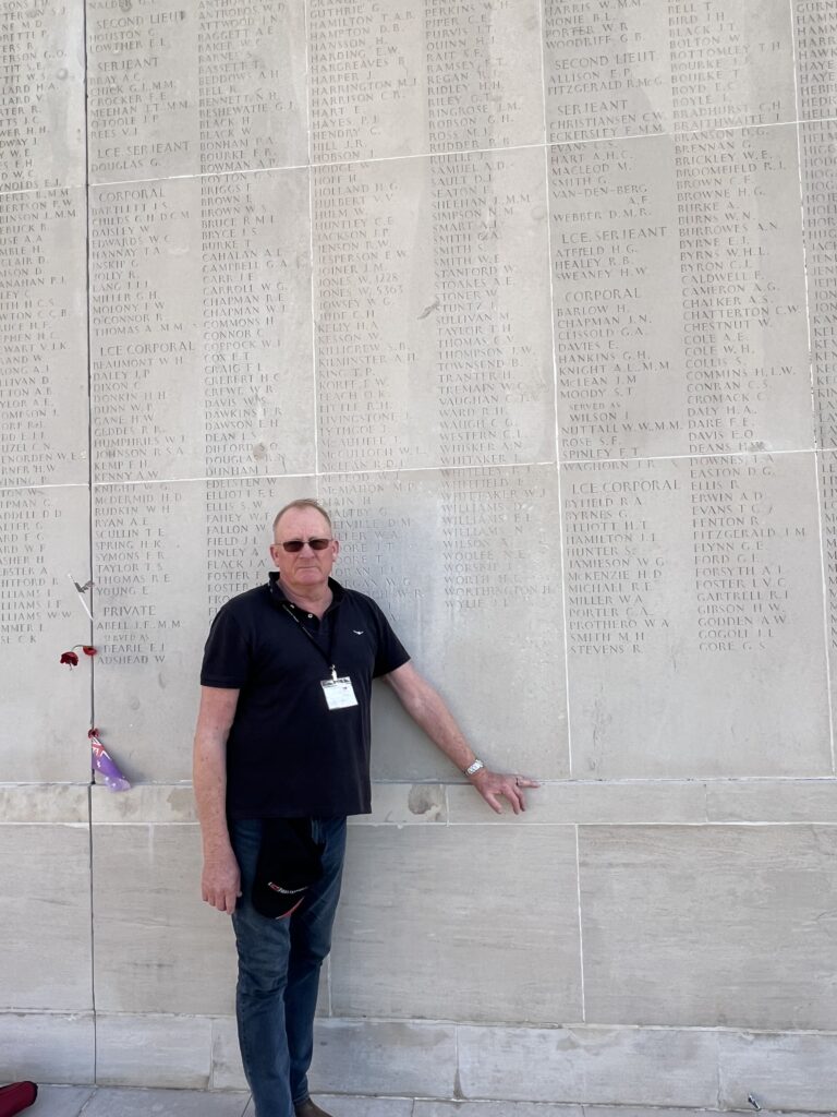 Honouring Vivian Hulbert - Andrew Willetts at the Villers-Bretonneux Memorial