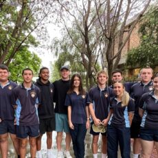 Former student Sid Harvey visits Narrabri High School