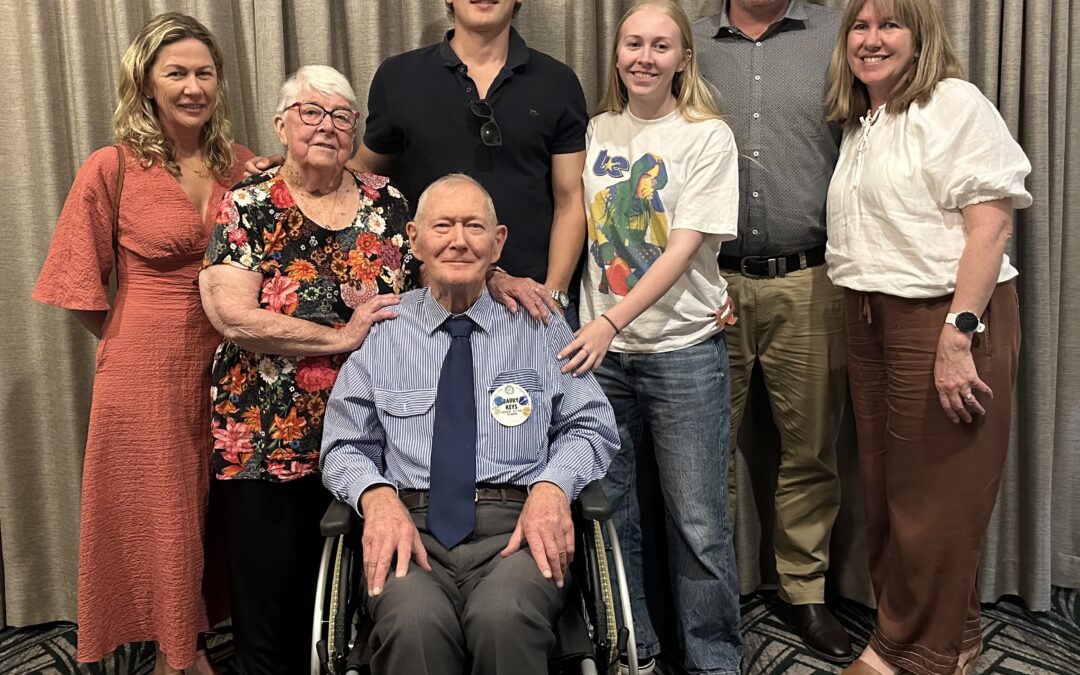 Barry Keys recognised for 60 years of service to Rotary