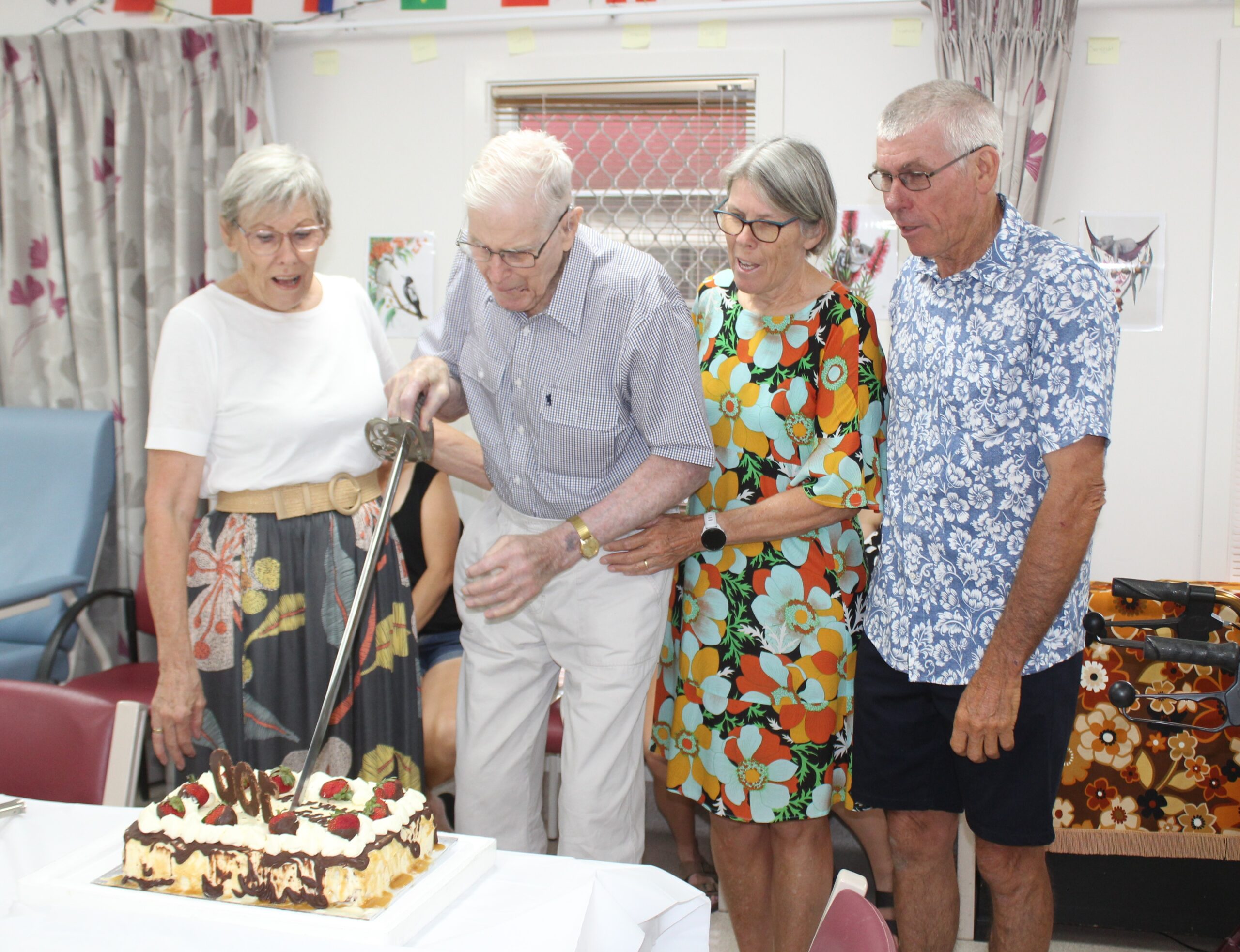 Neil Kemmis celebrates his 100th birthday