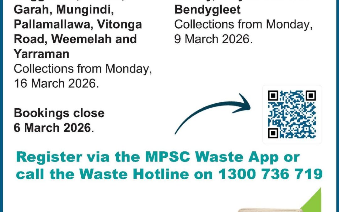 Bookings open for Moree Plains Shire’s free bulky waste collection