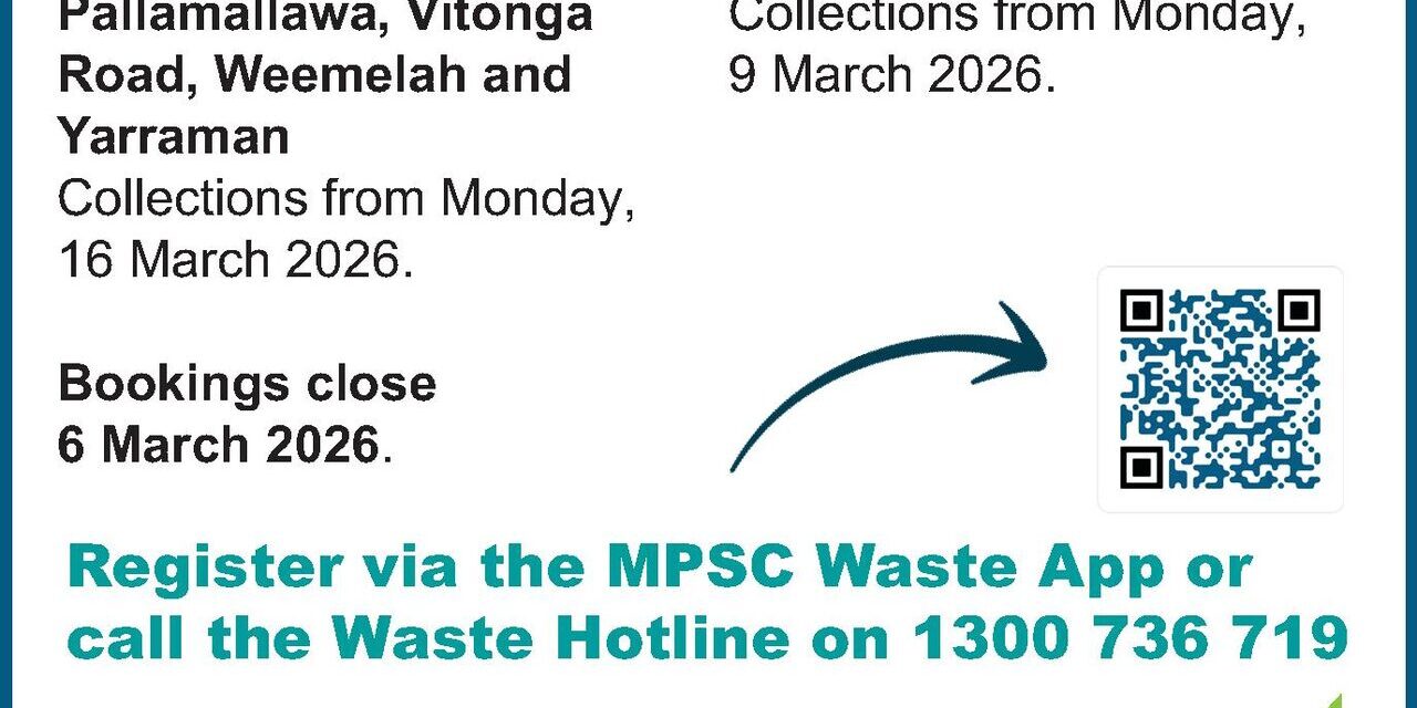 Bookings open for Moree Plains Shire’s free bulky waste collection