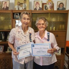 Hilda Morris, Lola Braby receive Namoi Group  CWA life membership