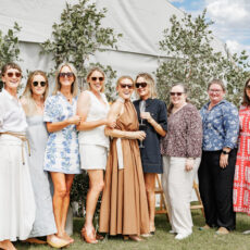 Cracking good day at Gravo: Long Lunch committee - Treen Barwick, Claudia Lockhart, Polly Quinn, Kerri-Lynn Peachey, Toy Barwick, Loretta Brown, Karen Withers, Hailey Barrington and Amber Barnett. This year’s Long Lunch fundraiser made an impressive $48,400 to support Gravesend Public School. More photos inside Photo credit: Kim Miller Photography.
