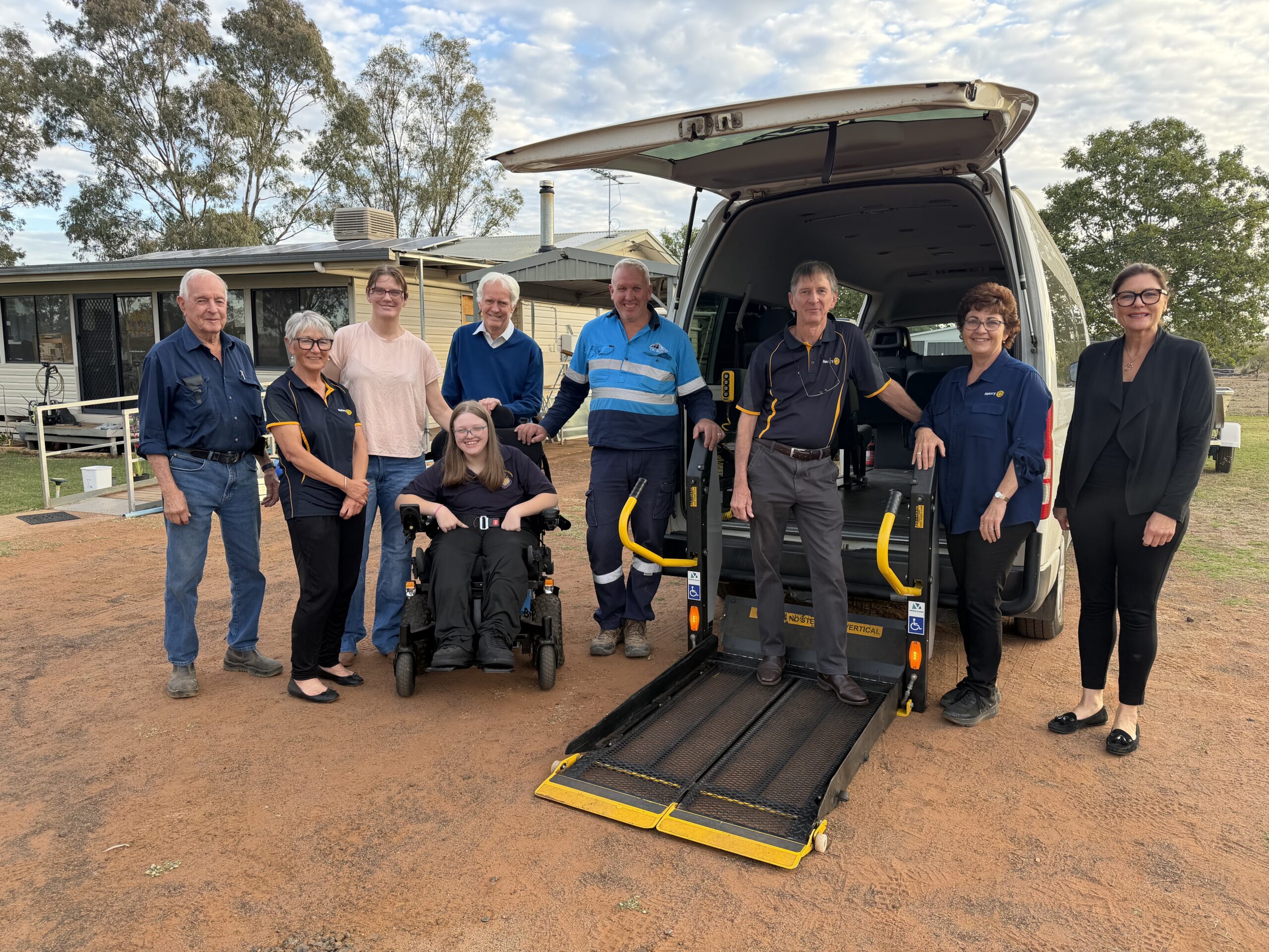 Accessibility boost for Cindy Rose thanks to Rotary van donation