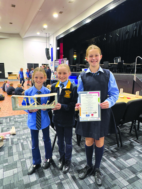 Burren Junction Public School students John McMahon, Charlie Simshauser and Angus Harris.
