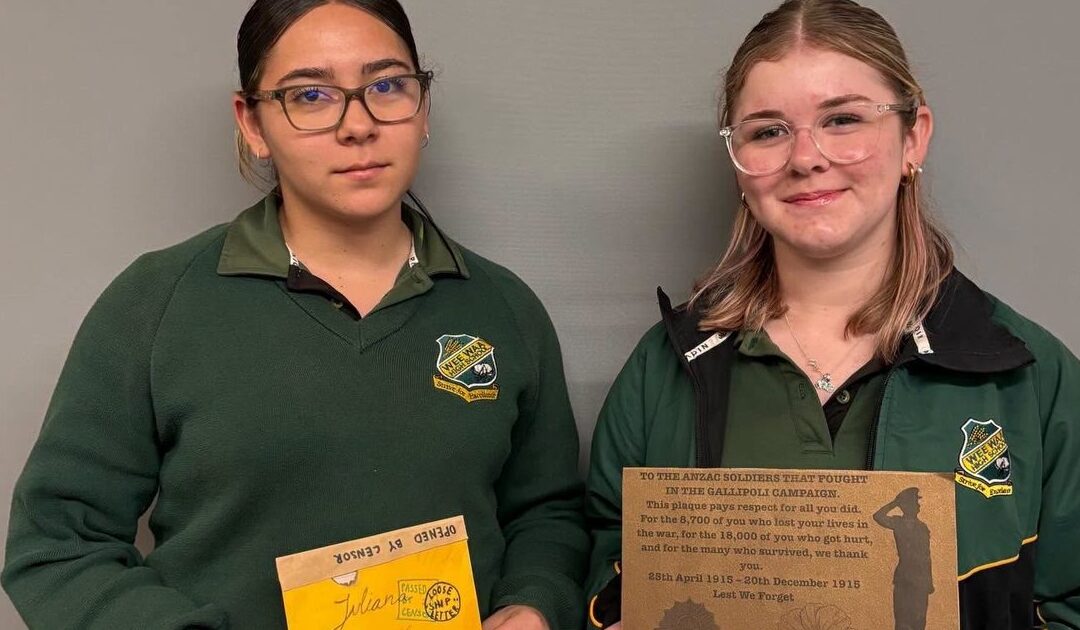 From helmets to heartfelt letters: Wee Waa history students step back in time