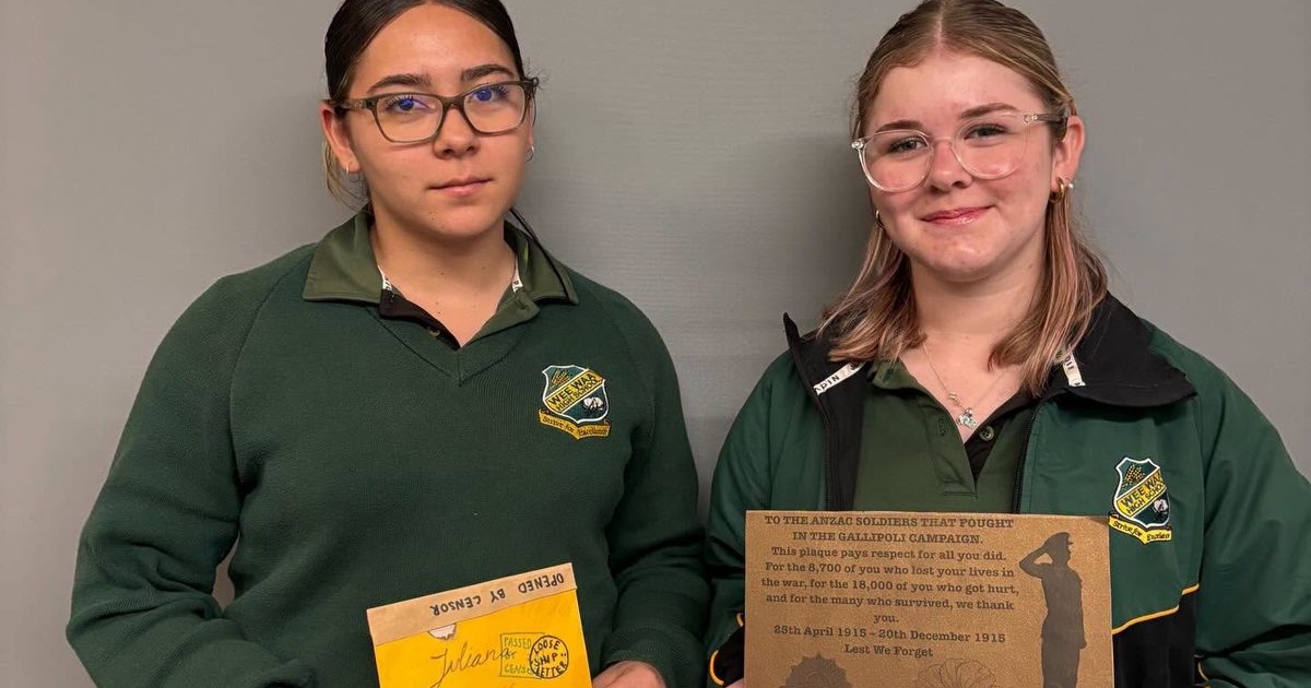 From helmets to heartfelt letters: Wee Waa history students step back in time