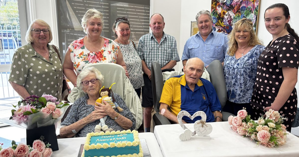 Kevin and Carmel Roden celebrate 65 years of marriage