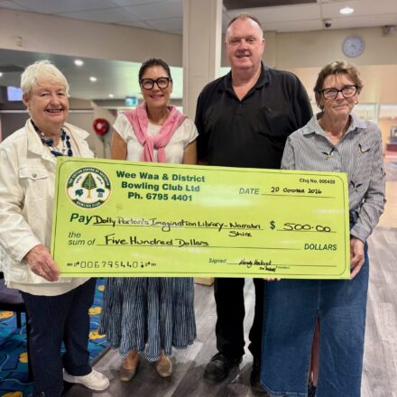 Local support brings Dolly’s dream to life as Wee Waa Bowlo joins the call to support a brighter future through books